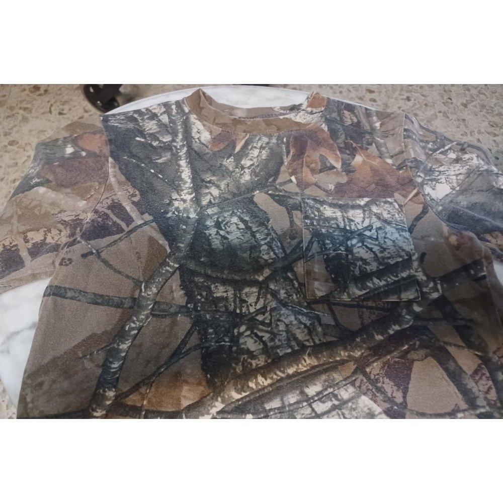 Outfitters Ridge Camo Pocket Tee Boys Medium (8/10) Brown Tan Green